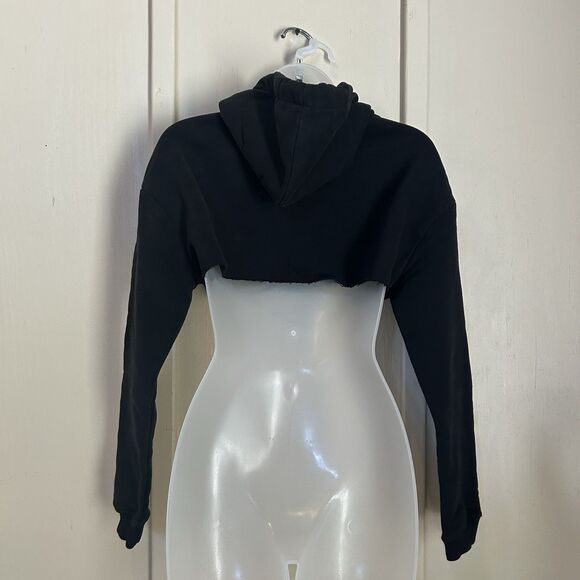 Criminal Damage Girls Small Clapton Crop Hood Drawstring Soft Layering - Picture 3 of 10